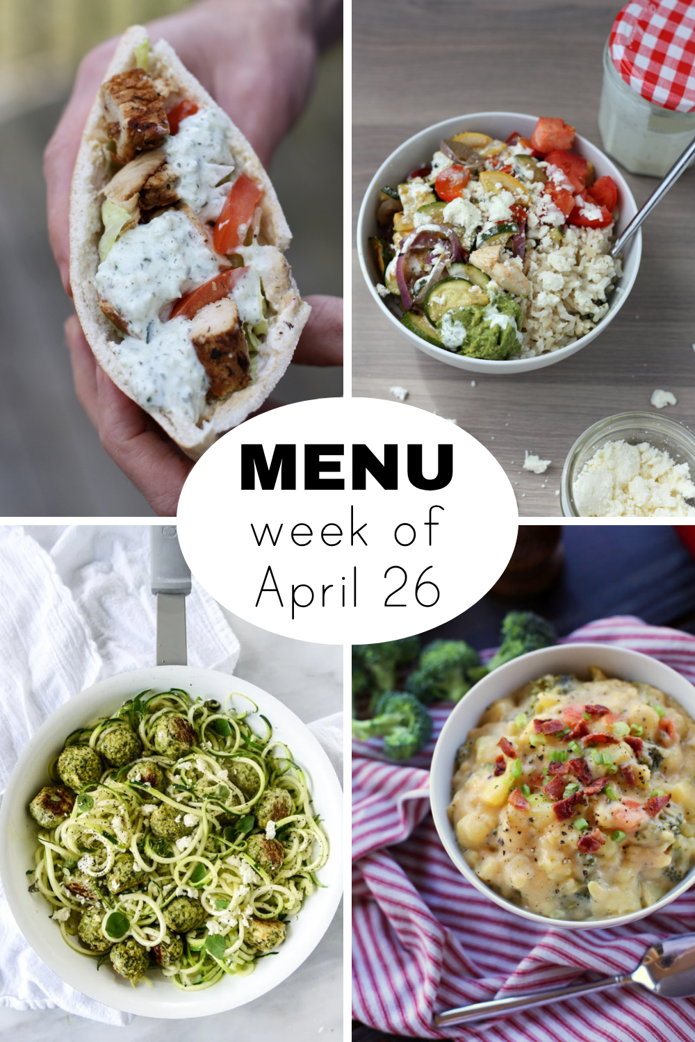 A Week of Dinners for April 26th