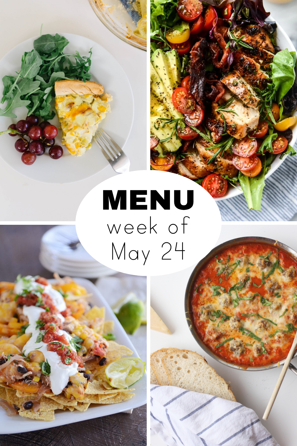 Dinner Menu for the Week of May 31st